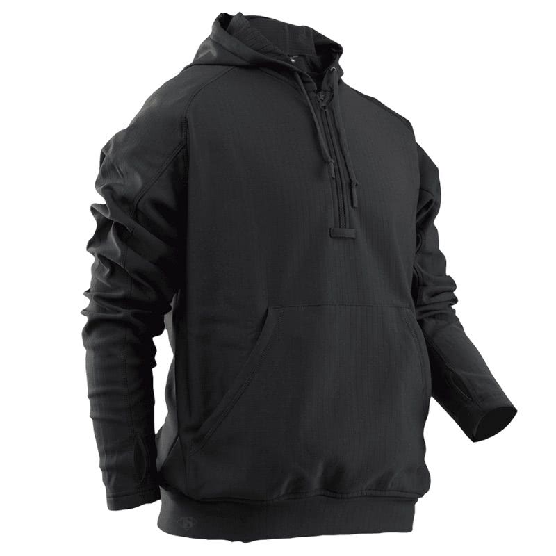 TRU-SPEC Grid Fleece Hoodie – Black, S -
